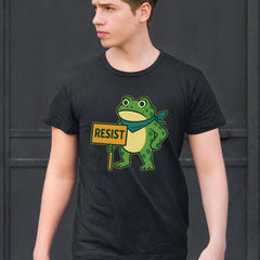 Sign Resist Meme Frog Protest Mens T-shirt 