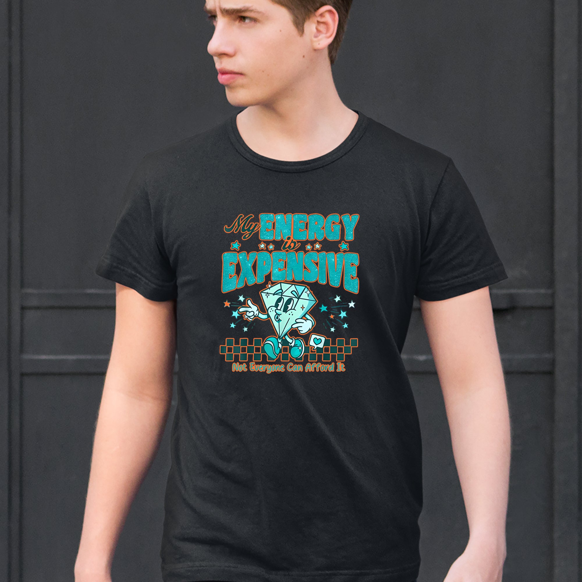 Diamond My Energy Is Expensive Mens T-shirt 