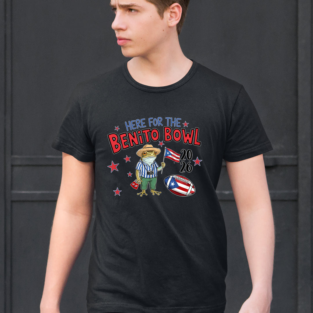 Frog Here for the Benito Bowl Football Mens T-shirt 