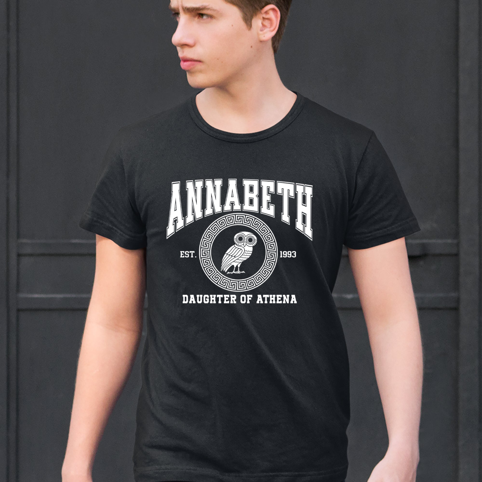 Annabeth Daughter of Athena Owl Wisdom Mens T-shirt 