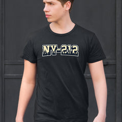 New York City 212 Area Code Skyline  Mens T-shirt 