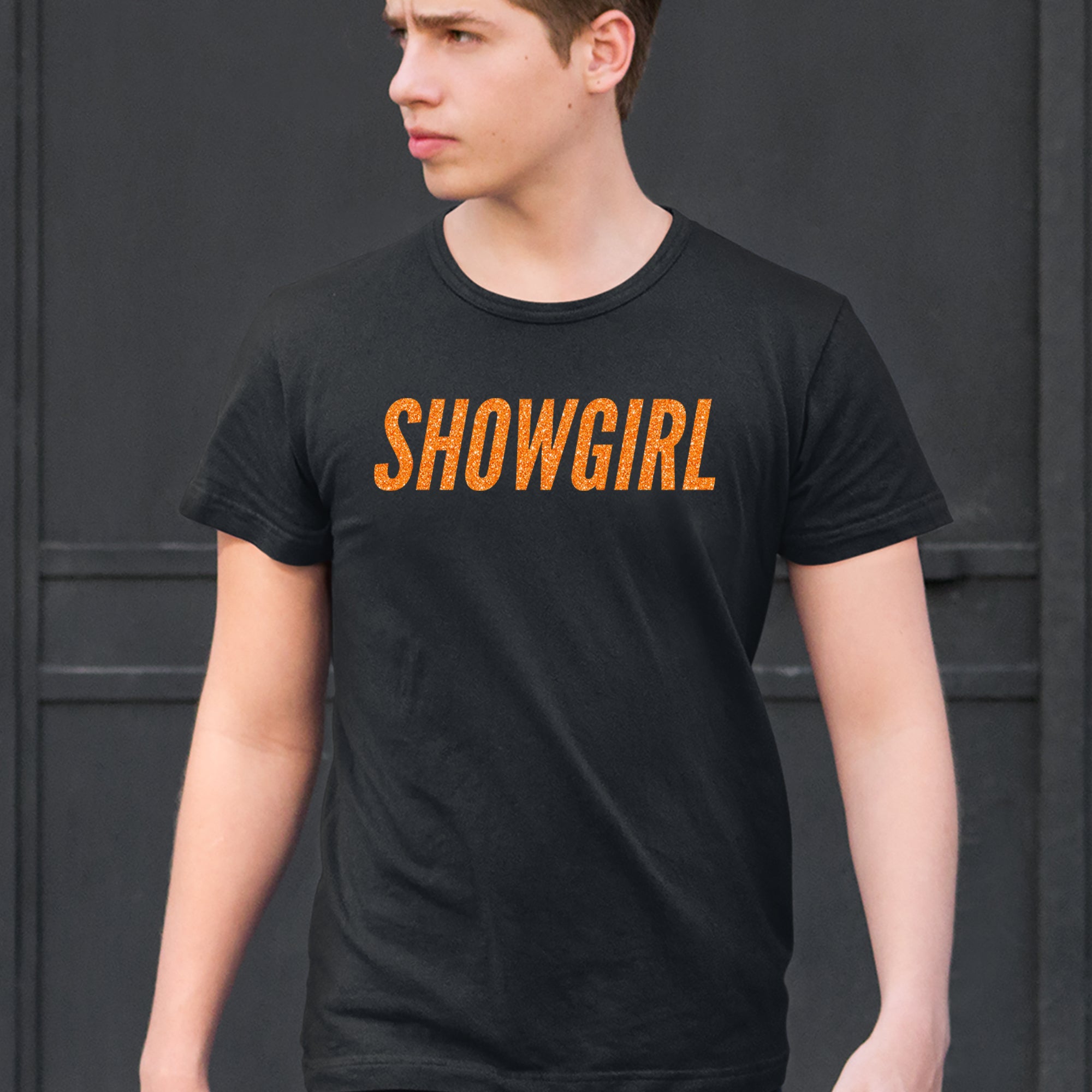 Showgirl Orange Glitter Mens T-shirt 