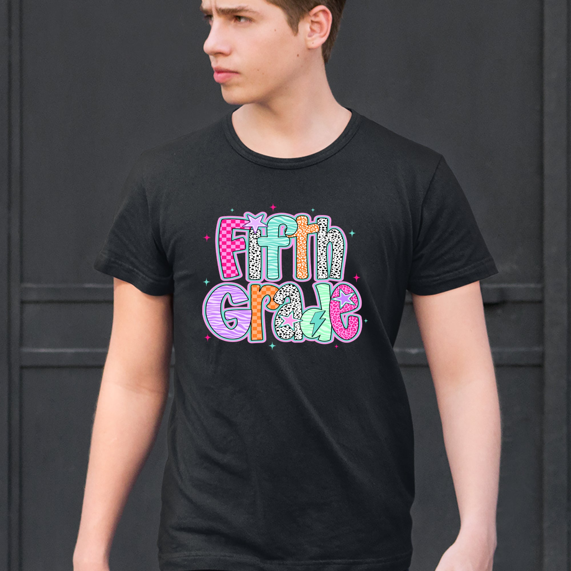 Fifth Grade Fly Colorful Back to School Men's T-shirt 