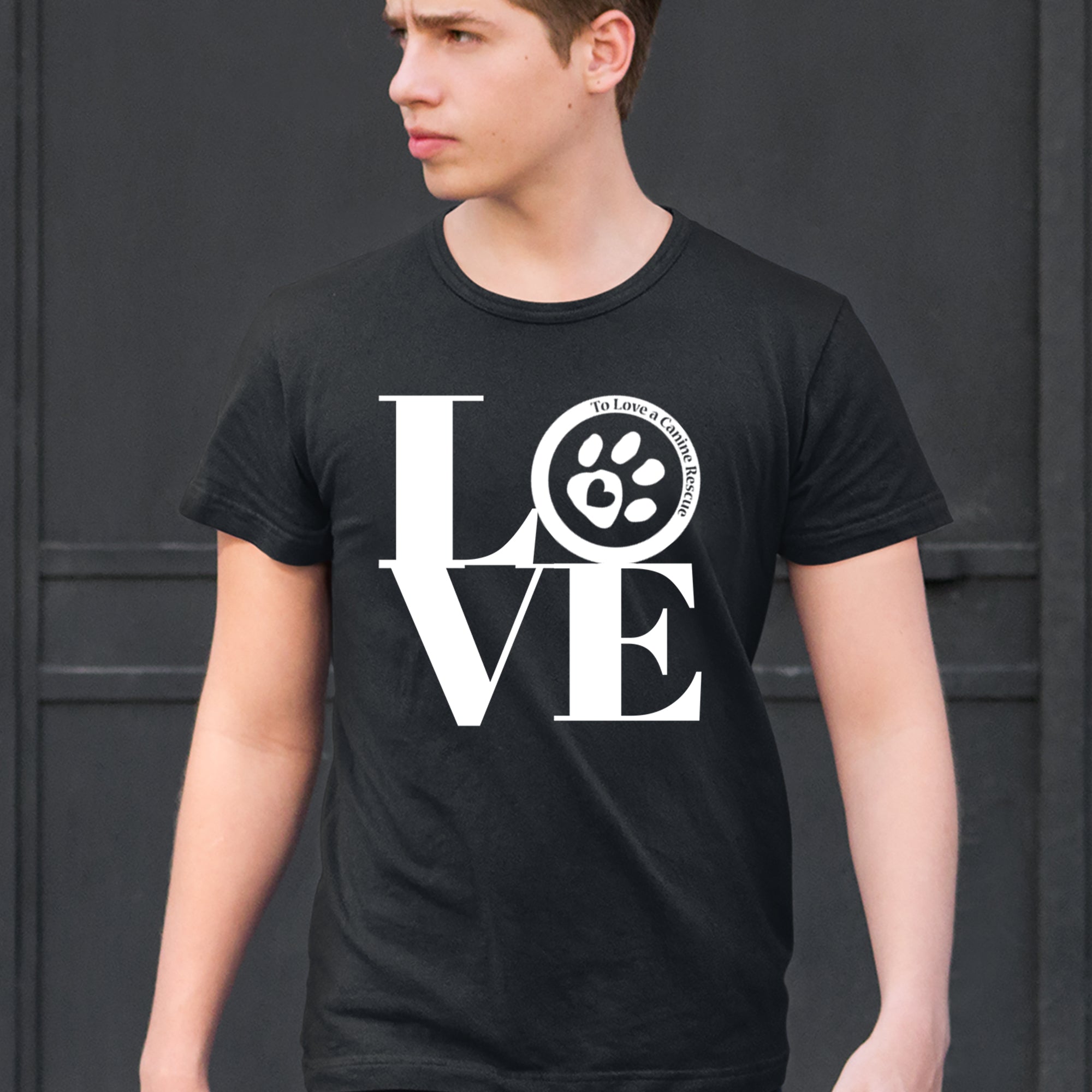 TLC LOVE Dog Rescue Mens T-shirt 