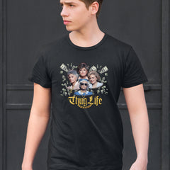 Golden Chain Thug Life Girls Mens T-shirt 