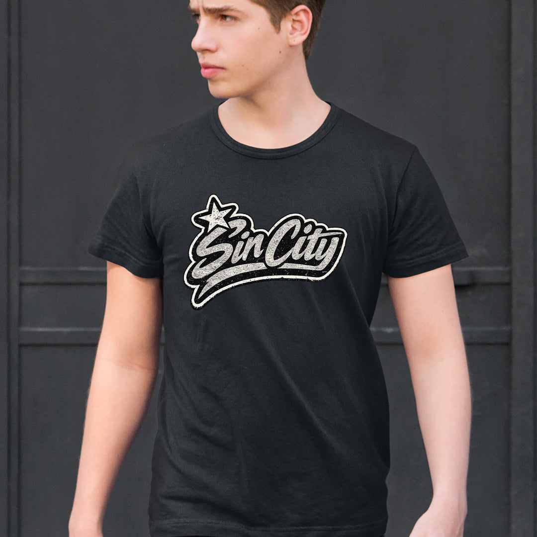 Sin City Vegas Retro Vintage Mens T-shirt 