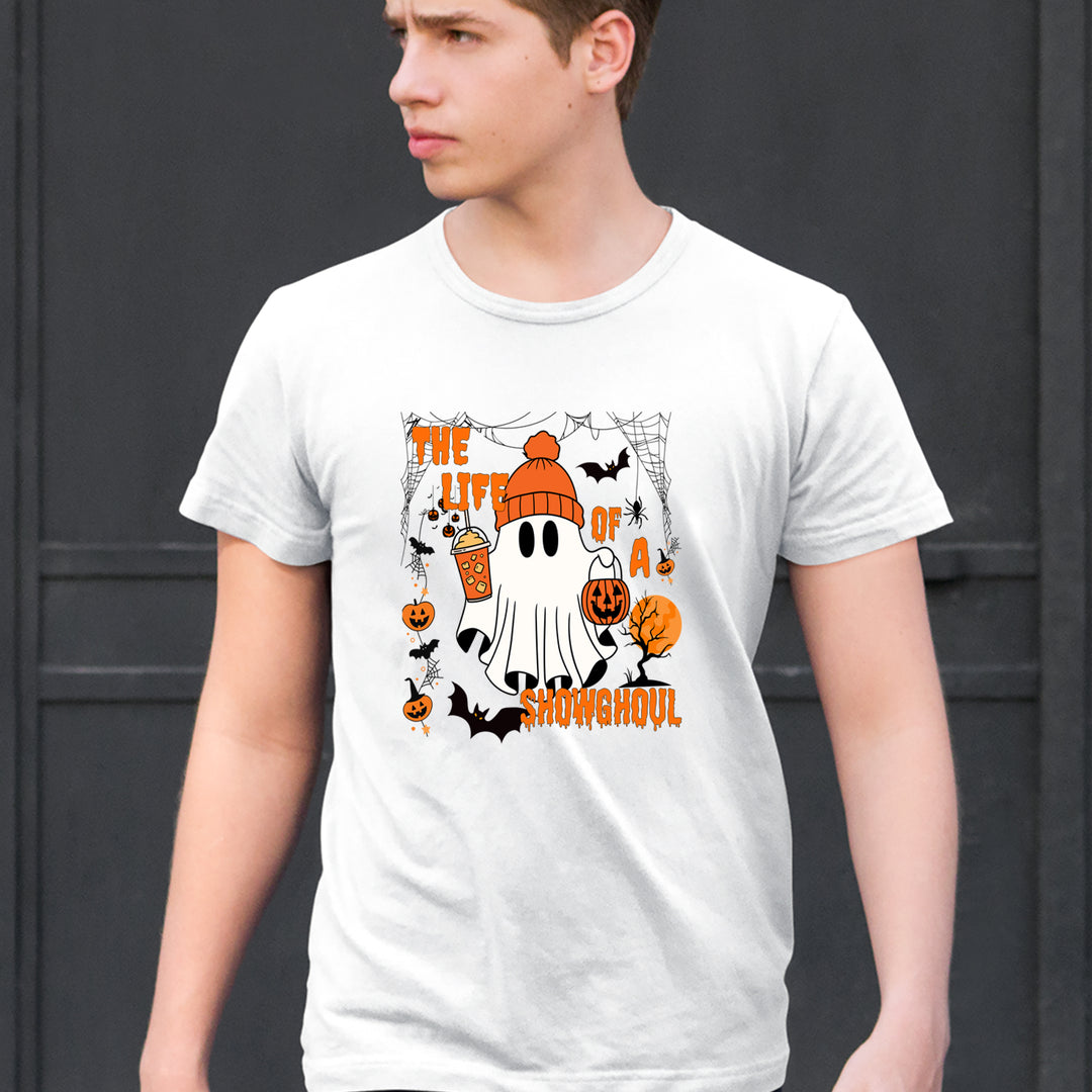 Life of a Showghoul Halloween Showgirl Vibes Mens T-shirt 