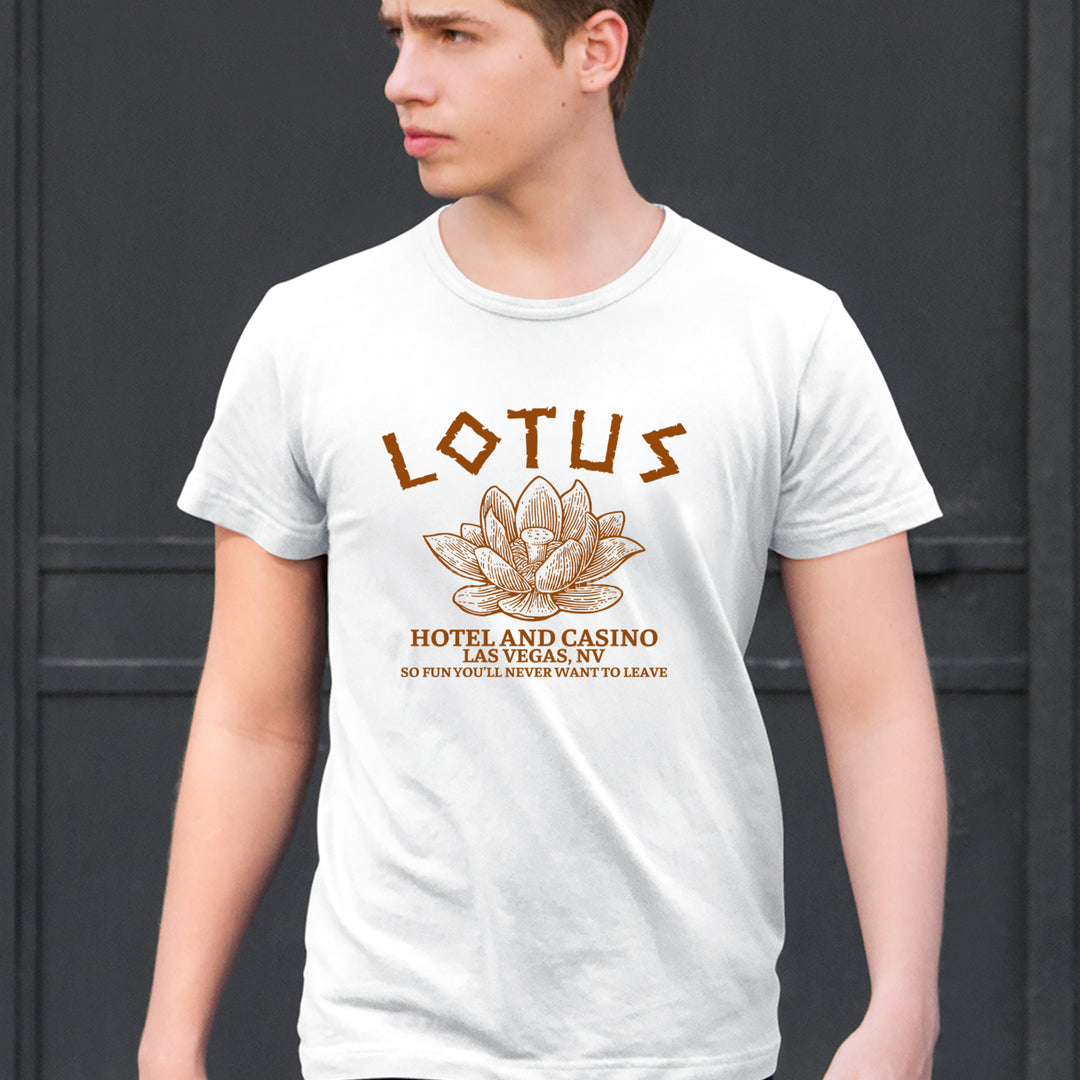 Lotus Hotel and Casino Mens T-shirt 