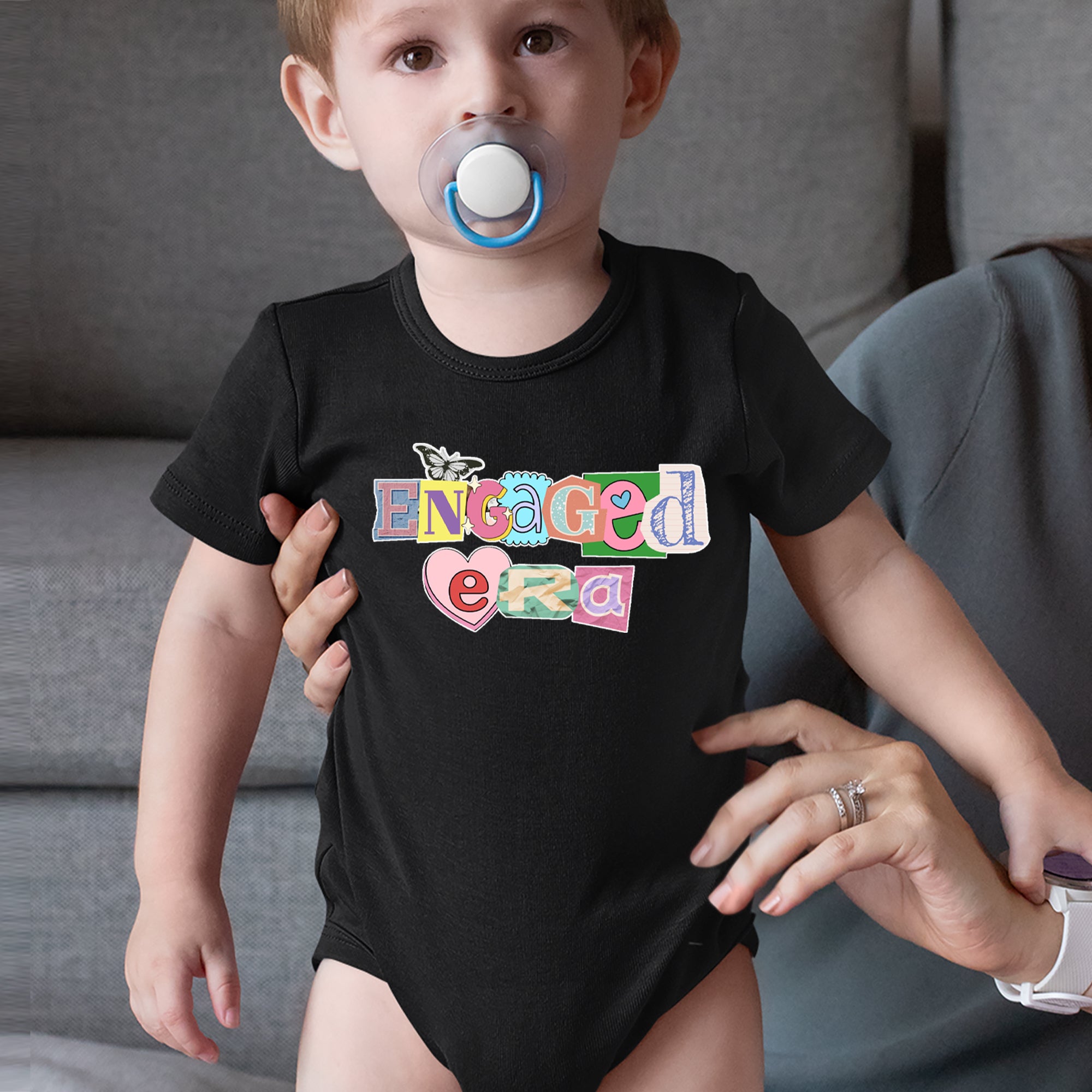 Engaged Era Aesthetic Retro Collage Design Infant One-Piece Romper Bodysuit Or Toddler T-shirt 
