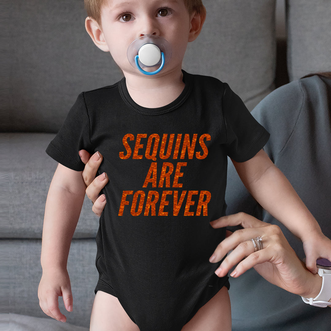 Sequins Are Forever Retro Glam Infant One-Piece Romper Bodysuit Or Toddler T-shirt 