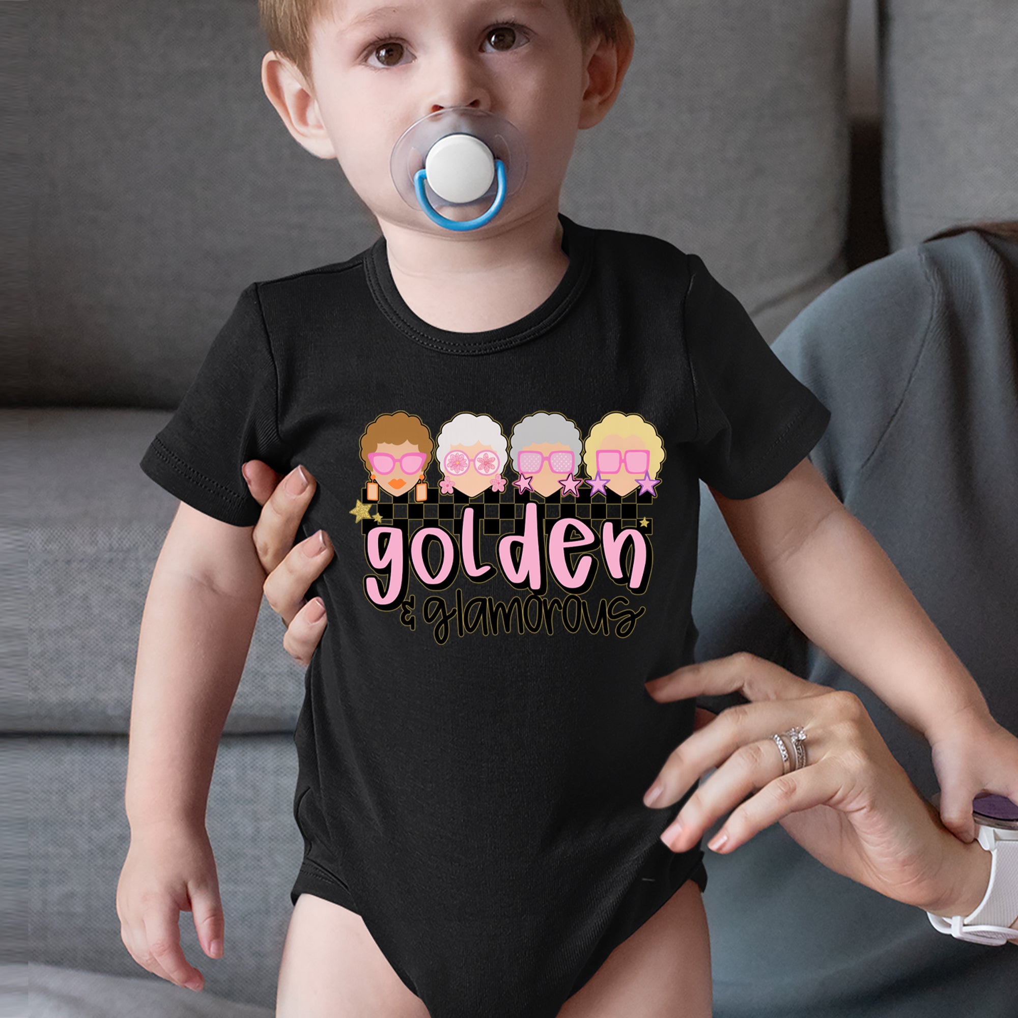 Golden And Glamorous Golden Girls Infant One-Piece Romper Bodysuit Or Toddler T-shirt 