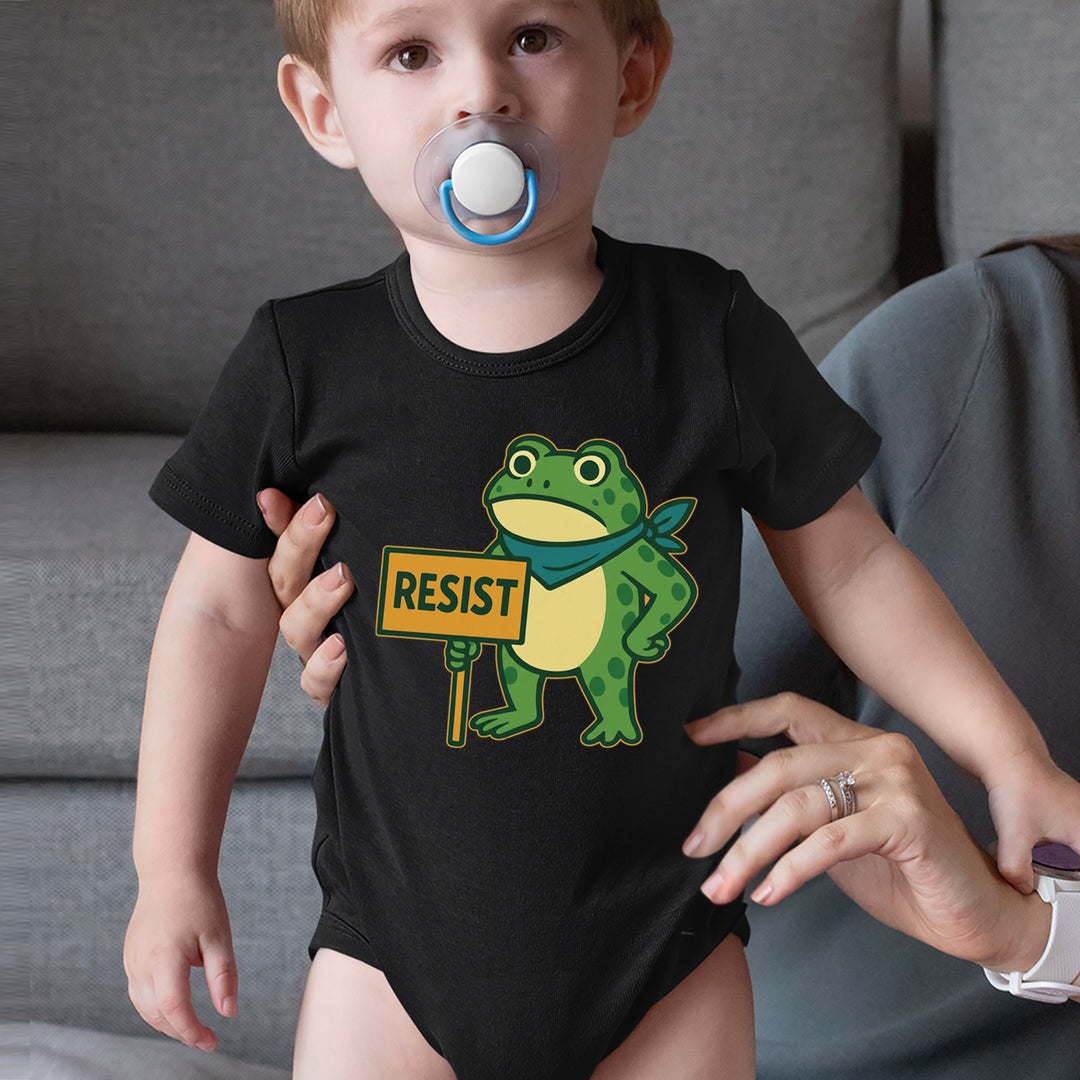Sign Resist Meme Frog Protest Infant One-Piece Romper Bodysuit Or Toddler T-shirt 