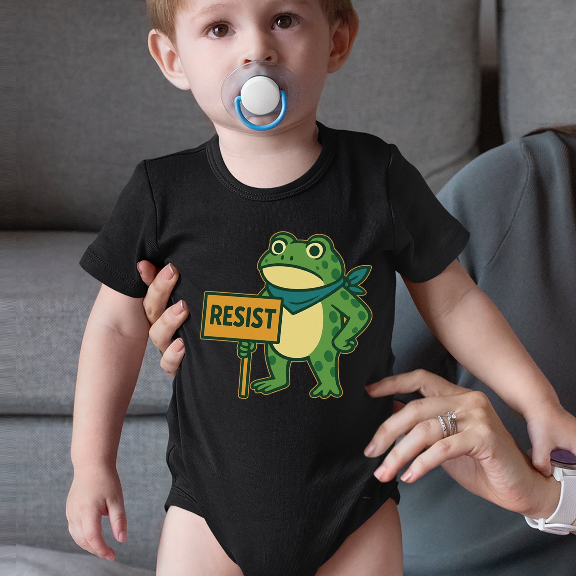 Sign Resist Meme Frog Protest Infant One-Piece Romper Bodysuit Or Toddler T-shirt 