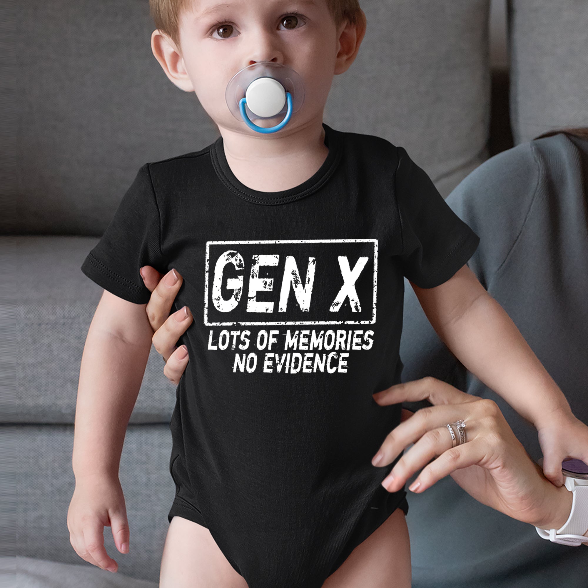 Gen X Lots of Memories No Evidence Nostalgia Infant One-Piece Romper Bodysuit Or Toddler T-shirt 