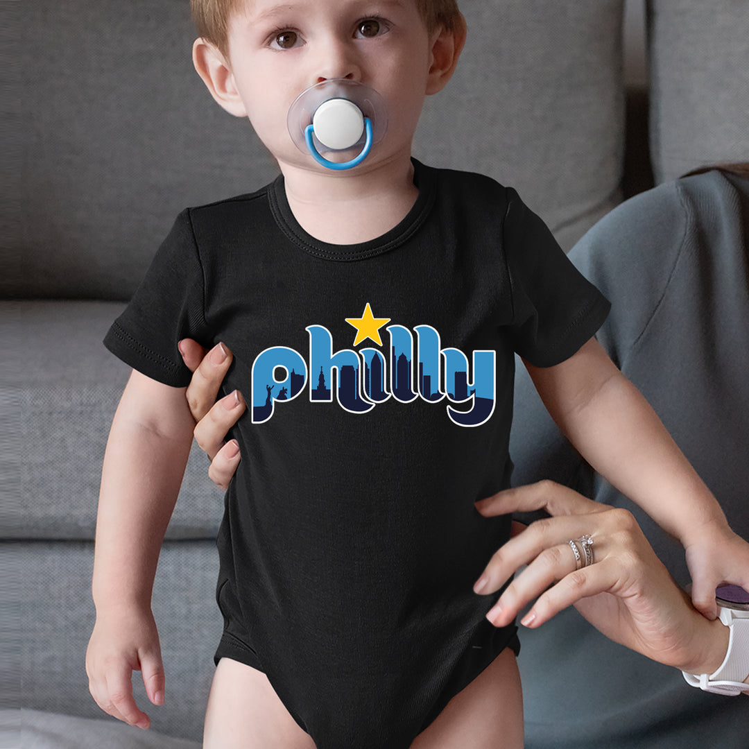 Skyline Philly Philadelphia Infant One-Piece Romper Bodysuit Or Toddler T-shirt 