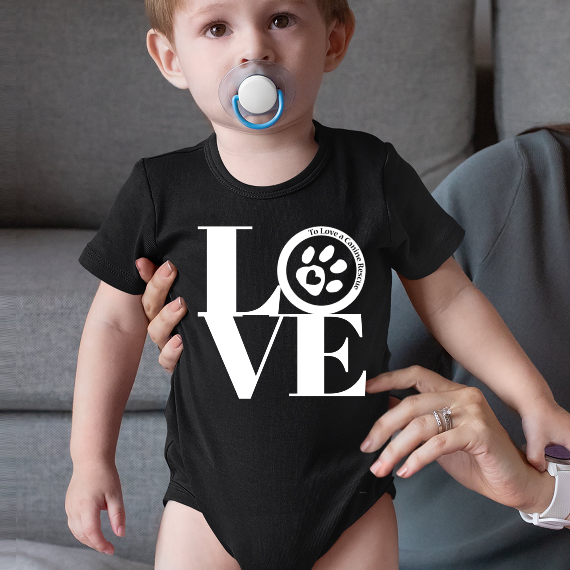 TLC LOVE Dog Rescue Infant One-Piece Romper Bodysuit Or Toddler T-shirt 