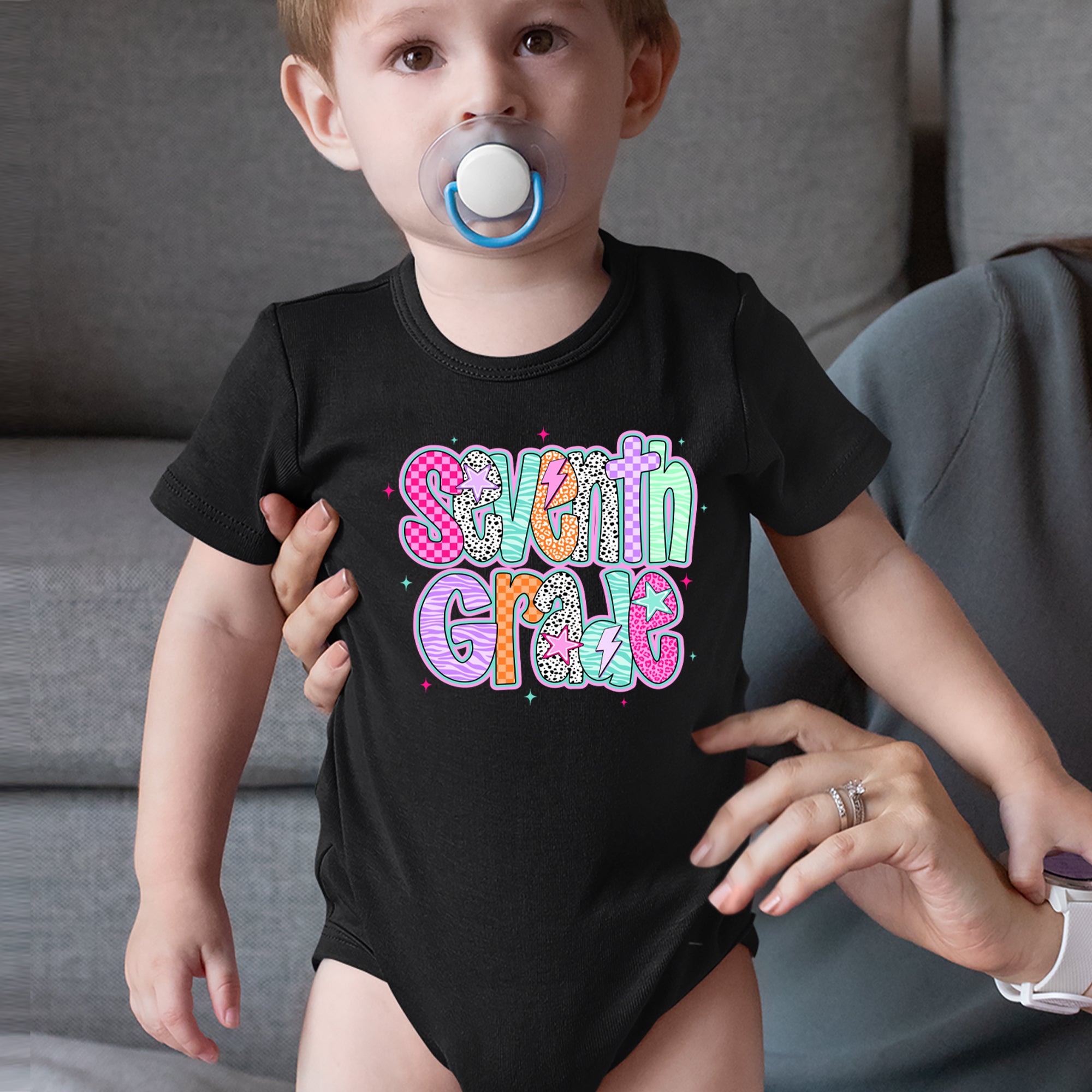 Seventh Grade Swagger Colorful Back to School Infant One-Piece Romper Bodysuit Or Toddler T-shirt 