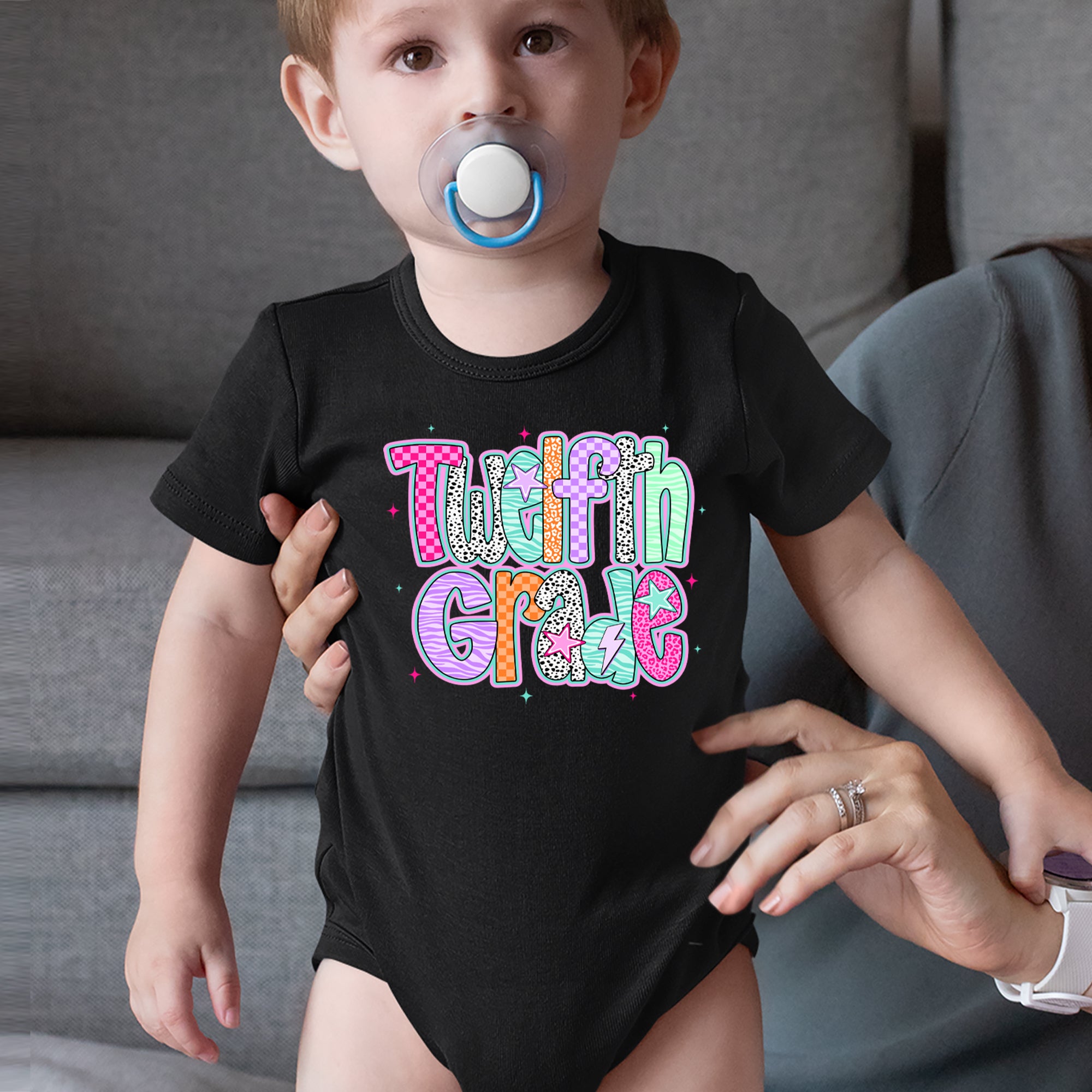 Senior Year Colorful Back to School Infant One-Piece Romper Bodysuit Or Toddler T-shirt 