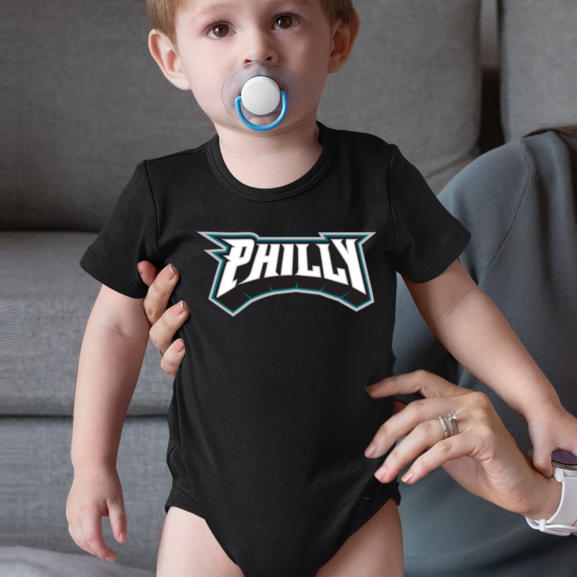 Philly Bold Block Throwback Infant One-Piece Romper Bodysuit Or Toddler T-shirt 