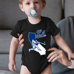 Los Angeles Baseball Batter Up Infant One-Piece Romper Bodysuit Or Toddler T-shirt 