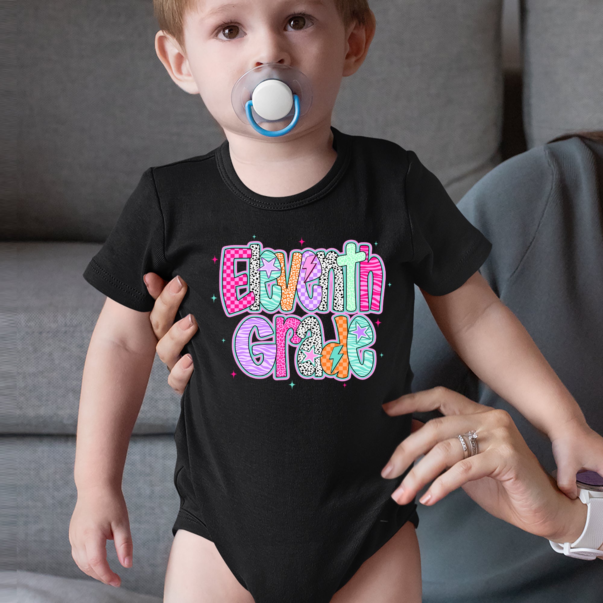 Eleventh Grade Extra Colorful Back to School Infant One-Piece Romper Bodysuit Or Toddler T-shirt 