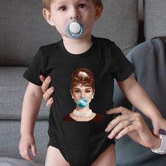 Audrey Hepburn Chewing Bubble Gum American Icon Infant One-Piece Romper Bodysuit Or Toddler T-shirt 