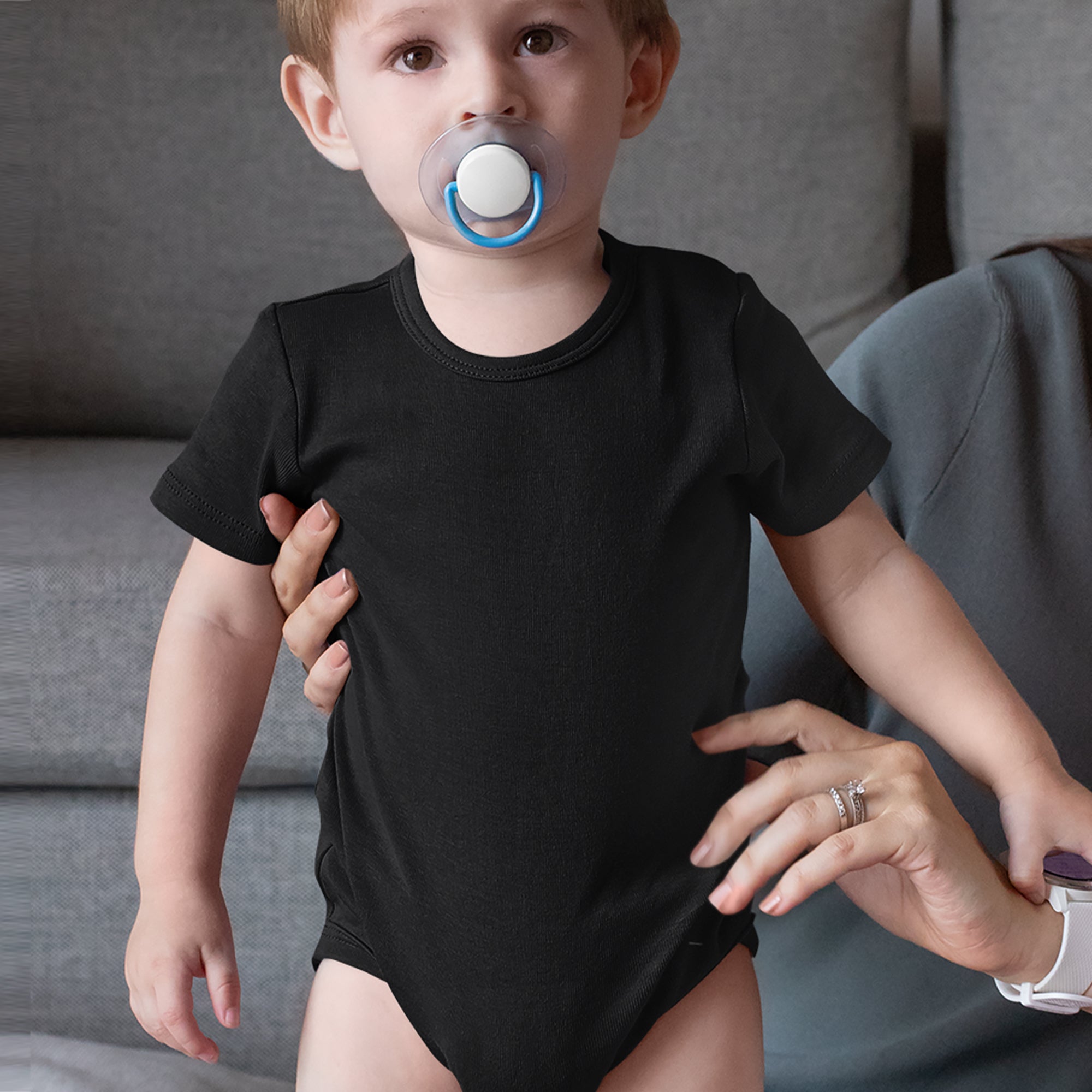 Basics - Pure & Simple Blank Apparel Infant One-Piece Romper Bodysuit Or Toddler T-shirt 