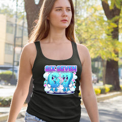 67 Six Seven Meme Kawaii Cloud Racerback Tank Top for Women 