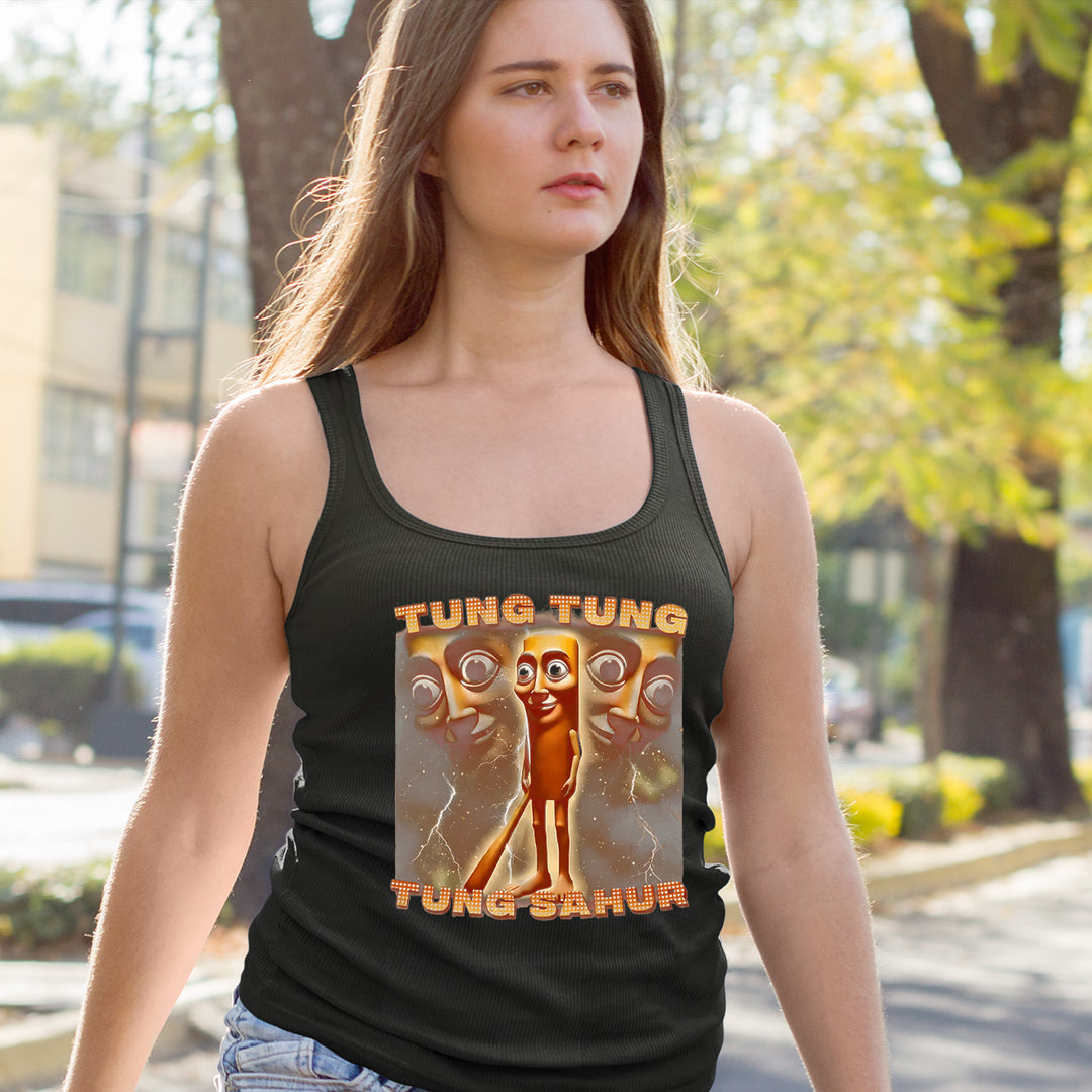 Tung Tung Tung Sahur Enforcer Racerback Tank Top for Women 