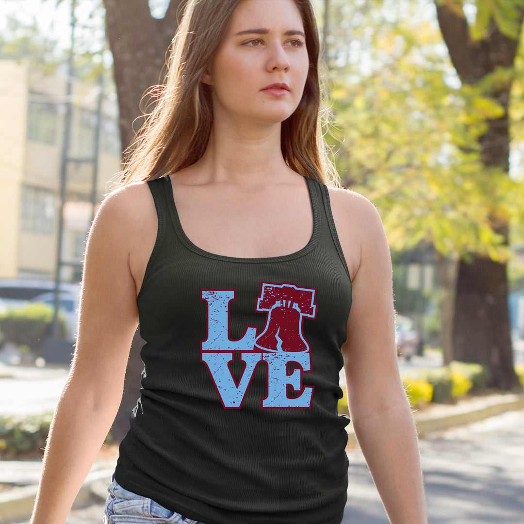 Love Philly Liberty Bell Racerback Tank Top for Women 