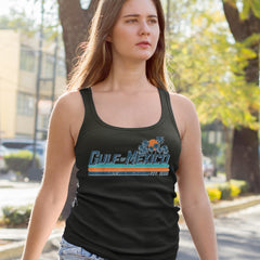 Gulf Of Mexico Established Year 1550 Racerback Tank Top for Women 