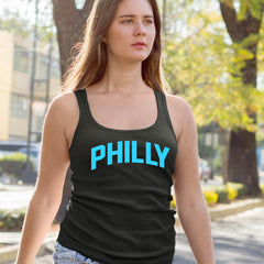 Philly Philadelphia Pride graphic on Women's Lightweight Racerback Tank alternate view 2