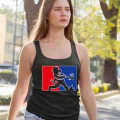 Batter Up Philly Baseball Phan Racerback Tank Top for Women 