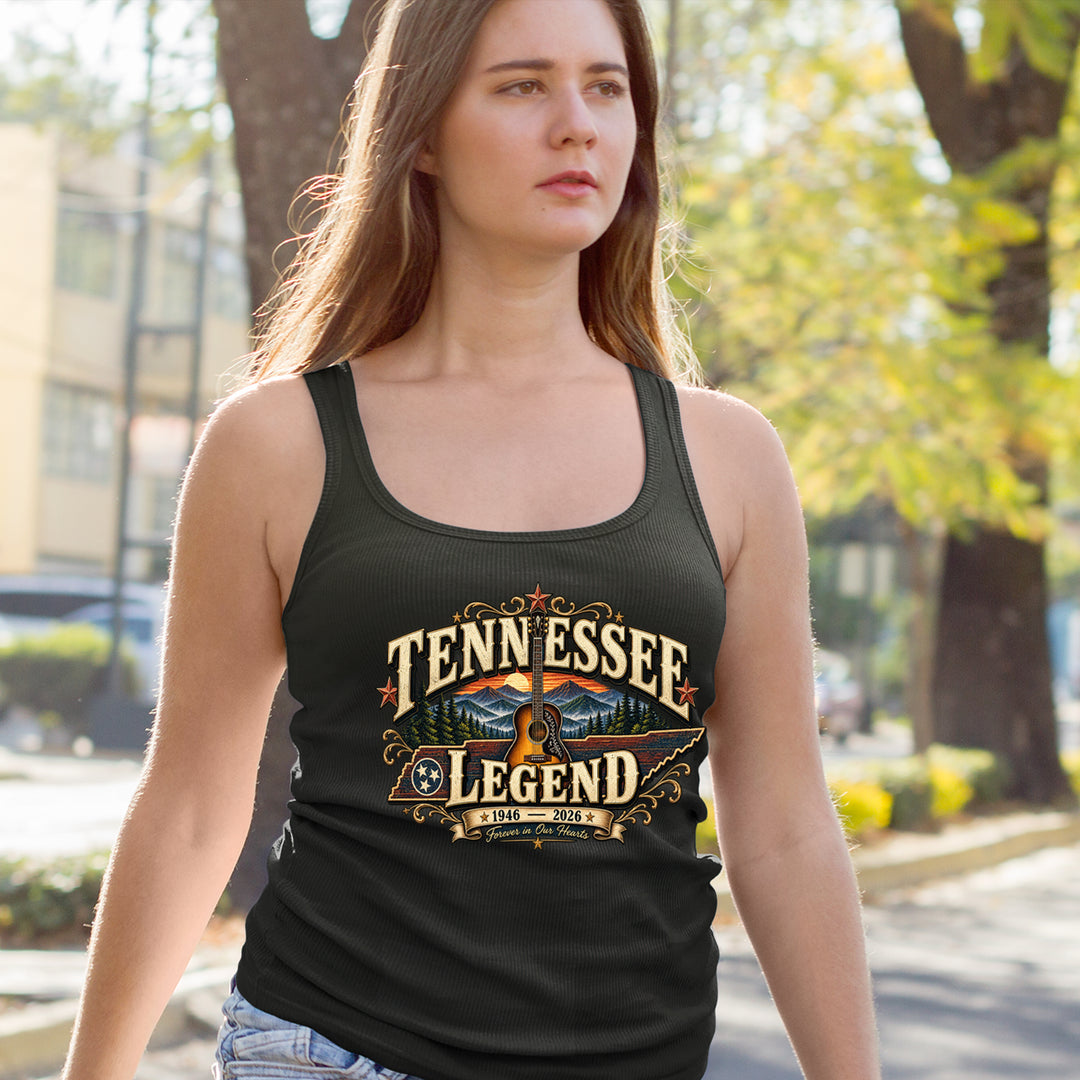 Tennessee Legend Country Music Dolly Racerback Tank Top for Women 