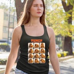 Punch Play Hard Love Harder Racerback Tank Top for Women 
