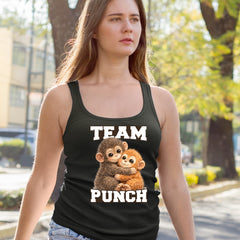 Team Punch Panchi-kun Monkey Racerback Tank Top for Women 