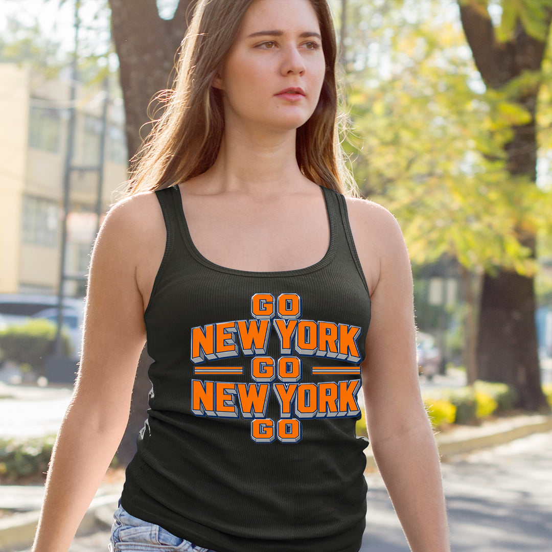Go New York Go Basketball Racerback Tank Top for Women 