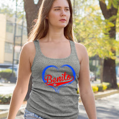 Benito Heart Puerto Rico Racerback Tank Top for Women 