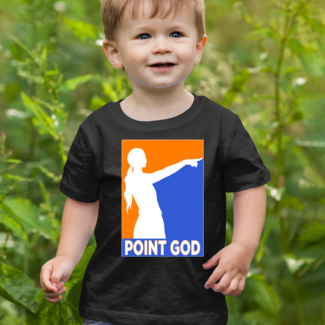 Point God Cunningham Basketball Pointing Meme  Infant One-Piece Romper Bodysuit Or Toddler T-shirt 