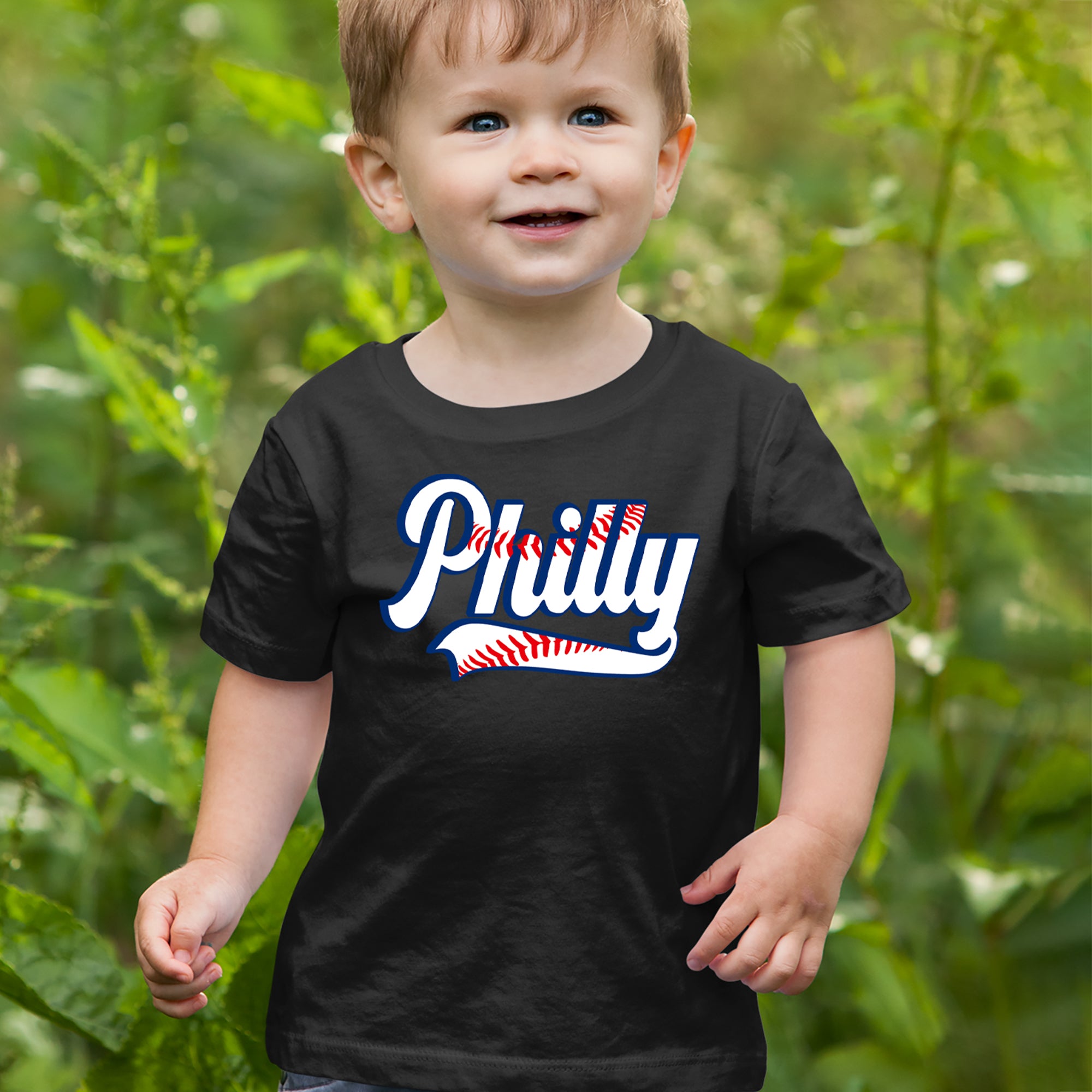 Philly Baseball Stitching Infant One-Piece Romper Bodysuit Or Toddler T-shirt 