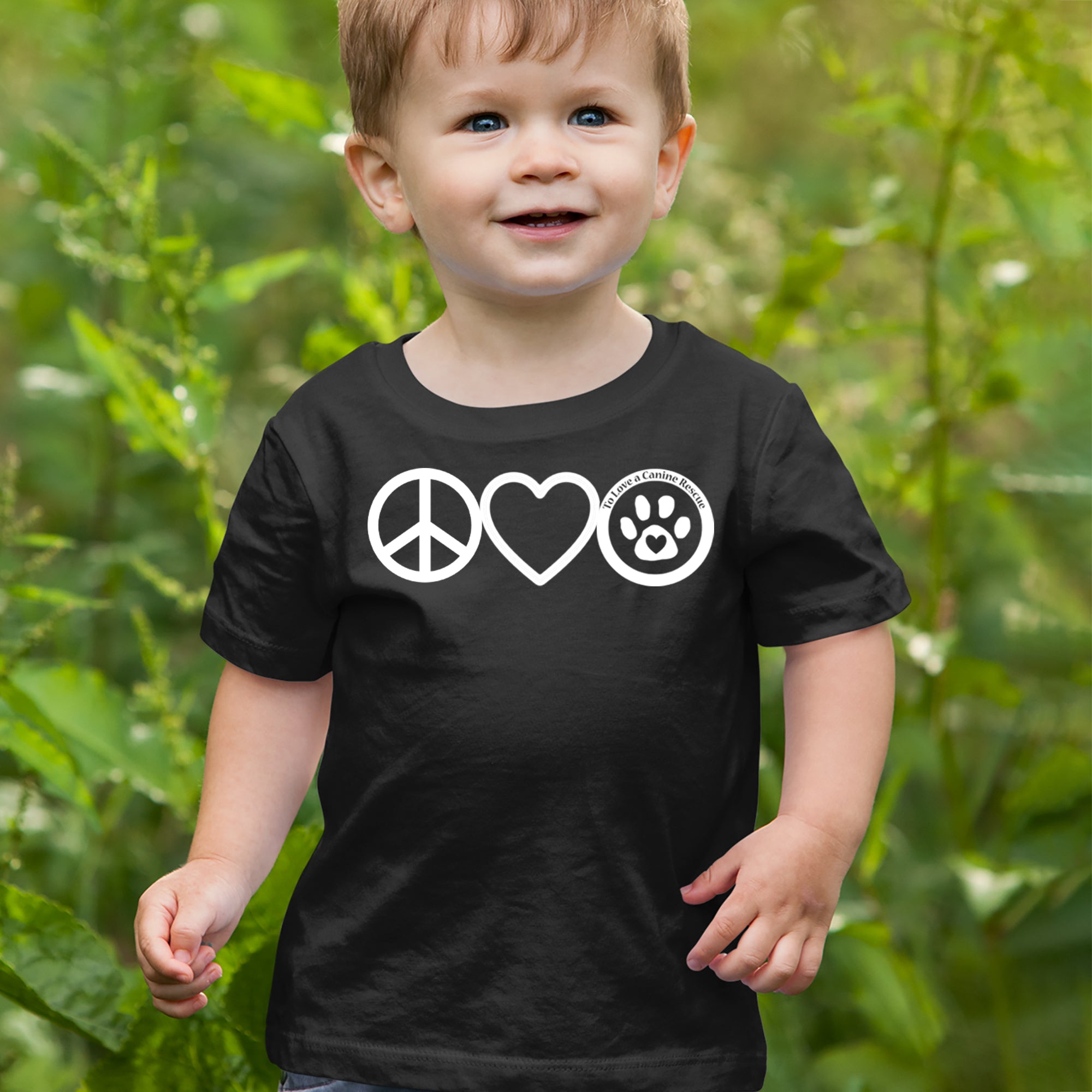 Peace, Love and TLC Dog Rescue Infant One-Piece Romper Bodysuit Or Toddler T-shirt 