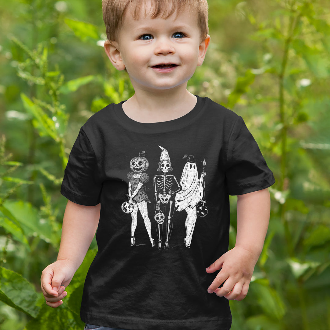 Vintage Spooky Squad Pinup Halloween Design Infant One-Piece Romper Bodysuit Or Toddler T-shirt 