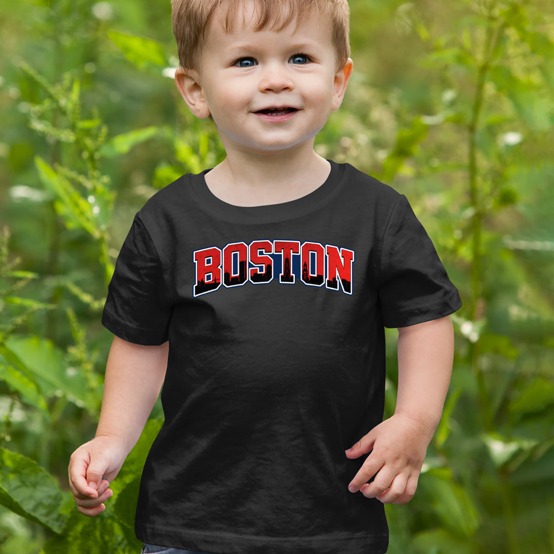 Boston City Pride Skyline Infant One-Piece Romper Bodysuit Or Toddler T-shirt 