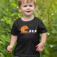 Pumpkin Pacman Chasing Ghosts Halloween Infant One-Piece Romper Bodysuit Or Toddler T-shirt 