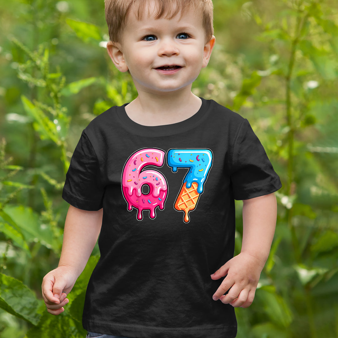 67 Dripping Ice Cream Donut Melt Infant One-Piece Romper Bodysuit Or Toddler T-shirt 