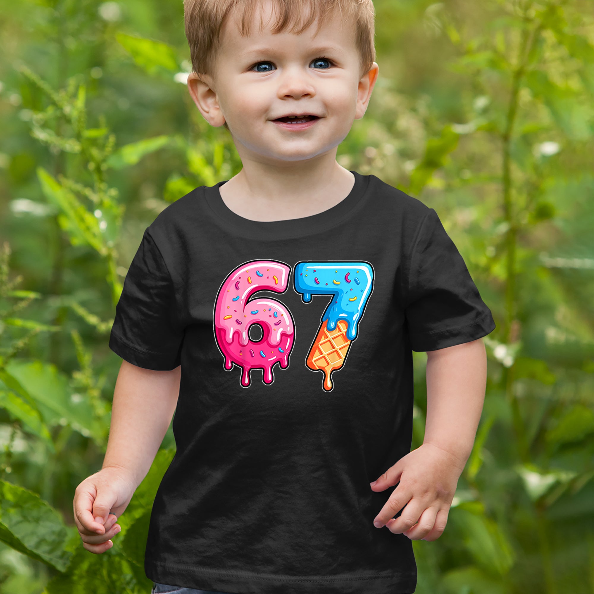 67 Dripping Ice Cream Donut Melt Infant One-Piece Romper Bodysuit Or Toddler T-shirt 