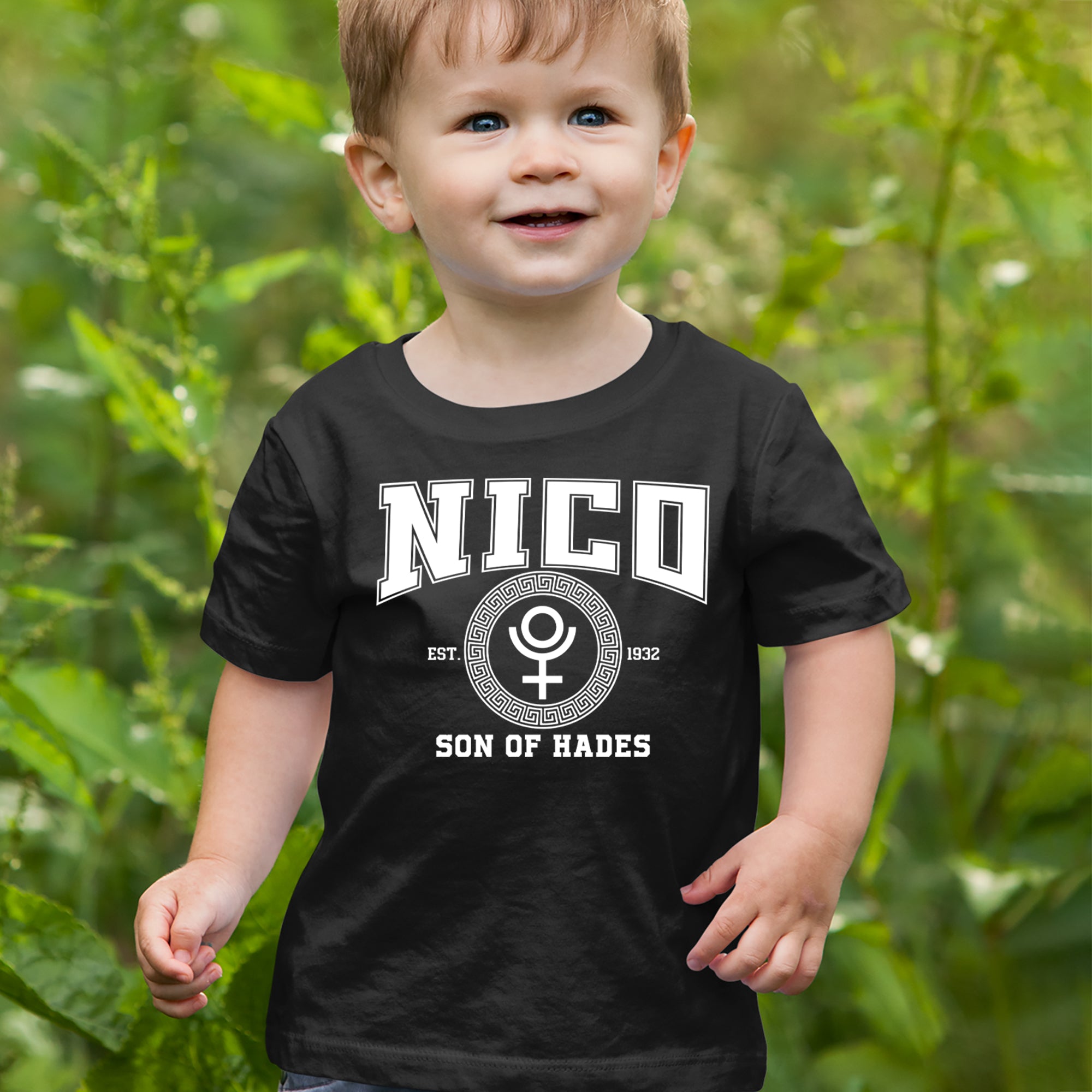 Nico Son of Hades Underworld Crest Infant One-Piece Romper Bodysuit Or Toddler T-shirt 