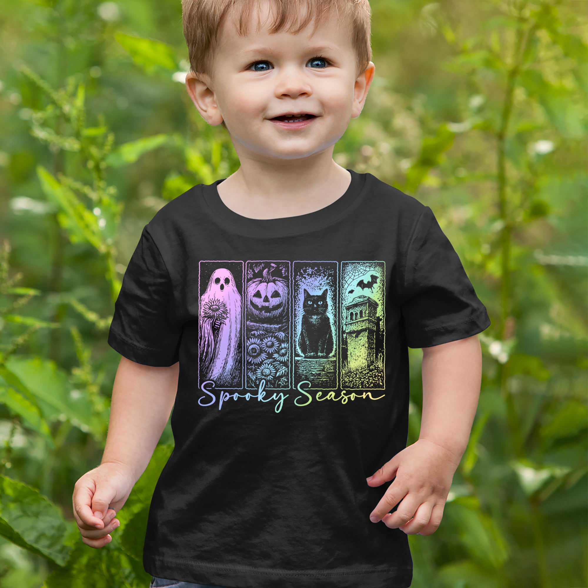 Spooky Season Cute Pastel Halloween Design Infant One-Piece Romper Bodysuit Or Toddler T-shirt 