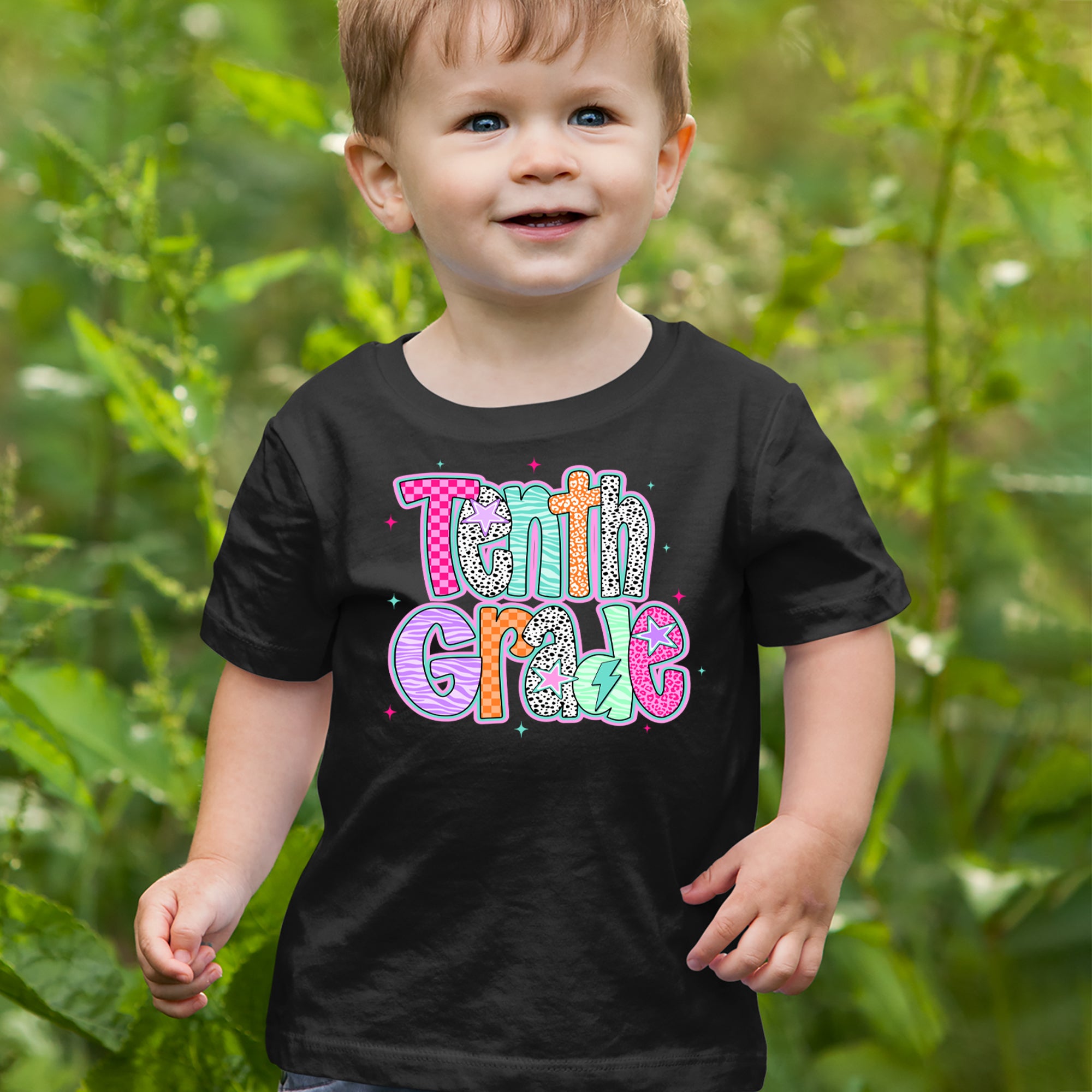 Tenth Grade Trendsetter Colorful Back to School Infant One-Piece Romper Bodysuit Or Toddler T-shirt 