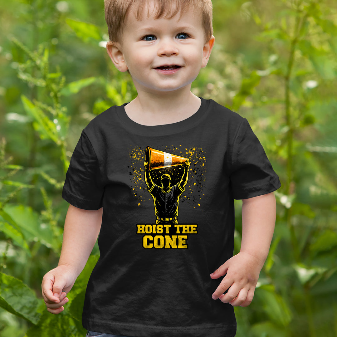Hoist The Cone Pittsburgh Pride Infant One-Piece Romper Bodysuit Or Toddler T-shirt 
